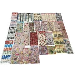 ★ デコレーションシール 34点 まとめ 平成 レトロ ぷくぷく マシュマロ なまえシール サンリオ クレしん 等 ステッカー シール交換 0.3kg