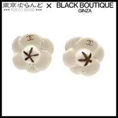 シャネル CHANEL カメリア オフホワイト メタル ココマーク コスチュームジュエリー 02P イヤリング レディース 101838950