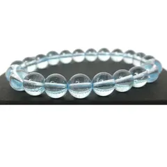 ★ブルートパーズブレスレット【５Ａ８ｍｍ珠】（Blue Topaz、黄玉）パワーストーン ブレスレット 天然石 ブレスレット 金運祈願 ブレスレット 商売運祈願 目標達成祈願 成功運祈願 癒し祈願 災難厄除祈願 ブレスレット