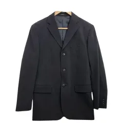 COMME CA ISM 꼼카이즘 ブラック ブレーザー ジャケット MAN S ポリ