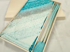 平和屋着物●和装小物　帯締め・帯揚げセット　振袖用　総絞り　斜線文　ラメ　金彩　丸組　金糸　逸品　DABA7156zzz