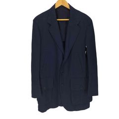Yohji Yamamoto POUR HOMME(ヨウジヤマモトプールオム) 25SS INDIGO DYEING COTTON LINEN BOX POCKET JACKET メンズ JPN：2 【中古】【ブランド古着バズストア】 ヨウジヤマモトプールオム Yohji Yamamoto POUR HOMME 25SS INDIGO
