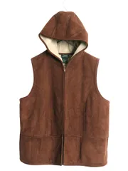 【お得なクーポン配布中!】 90s ローレン ラルフローレン パーカー ベスト レディース 2X オールド ポロ ボア パイル フリース ライナー 大きいサイズ フェイク レザー