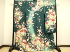平和屋着物●豪華振袖　刺繍　花毬文　暈し染め　金彩　銀通し地　正絹　逸品　DAAZ5331du