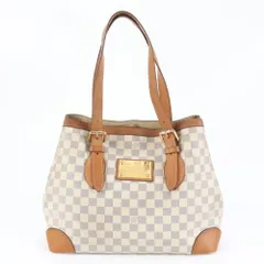 美品 ルイヴィトン ダミエ アズール ハムステッド MM N51206 レザー トート バッグ 肩掛け ショルダー ハンド レディース EEE DE7-4【中古】