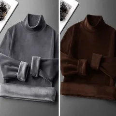 2枚セット シャツ メンズ 長袖 ハイネック インナー ロンT 秋冬 両面起毛 インナーシャツ 防寒着 防寒 肌着 あったか ヒートインナー あったかインナー 柔らかい ストレッチ トップス カットソ#dongdong13008