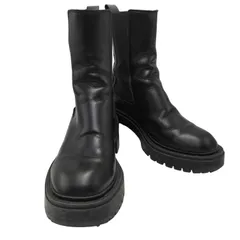 ザラ ZARA レザー 厚底 サイドゴアブーツ レディース EUR：38 