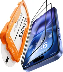 iPhone 16 ガラスフィルムに適合する 【米軍規格航空材料&革新的なガイド枠】2枚セット iphone16保護フィルム 耐衝撃・硬度10H 全面保護 気泡レス 自動吸着 貼りやすい アイフォン16 用 フィルム 超鮮明な画質 高光沢 ブルーライトカット