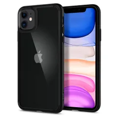 Spigen iPhone11ケース クリア 耐衝撃 米軍MIL規格取得 カメラ保護 衝撃吸収 全面 PC TPU 二層構造 Qi充電 ワイヤレス充電 アイフォン11ケース シュピゲン ウルトラ・ハイブリッド 076CS27186 (マット・ブラック)