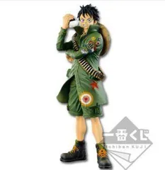 【中古】「非常に良い」一番くじ ワンピース ~military style~A賞 ルフィ フィギュア