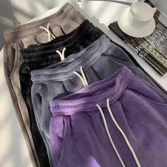 起毛トレーナー ズボン (S M L XL 2XL 3XL 4XL)(3 COLOR)