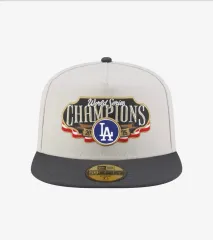NEW ERA MLB 25 월드시리즈 챔피언 LA ドジャース Aフレーム フィットキャップ ストーン
