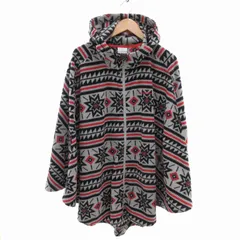 コロンビア Columbia バックアイスプリングポンチョ フーディー ダブルジップ 総柄 L グレー PU1032 /FTのサムネイル