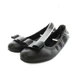 サルヴァトーレフェラガモ Salvatore Ferragamo ヴァラ パンプス バレエシューズ  ラウンドトゥ ローヒール レザー 6.5D 黒 ブラック YN16089 /YT