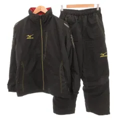 ミズノ MIZUNO ブレスサーモ ウォーマーシャツ パンツ セットアップ ウィンドブレーカー 中綿 ロゴ刺繍 S 黒 ブラック /FF