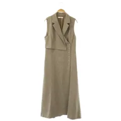 スナイデル SNIDEL 24AW ラップテーラードジャンパースカート ロング ノースリーブ 1 ベージュ /HK ■OS