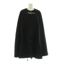 ザラ ZARA MANTECO バックルケープ コート ポンチョ ブラック /MY ■OS ■SH