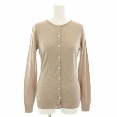 ジョンスメドレー JOHN SMEDLEY ニットカーディガン クルーネック 長袖 S ベージュ /YT