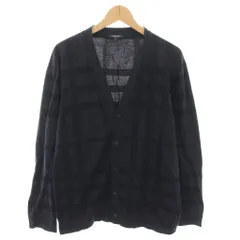 バーバリー ロンドン BURBERRY LONDON カーディガン Vネック 長袖 チェック柄 LL 紺 ネイビー A1P94-111-28 /YTのサムネイル
