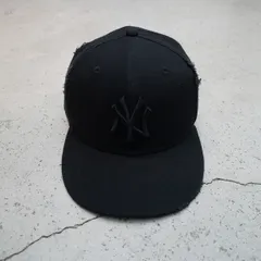 NEW ERA ニューエラ 59FIFTY Damaged Denim ダメージ 加工 ニューヨーク ヤンキース キャップ 帽子 黒 7 5/8 60.6cm 1201P★4