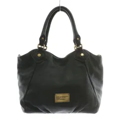 マークバイマークジェイコブス MARC by MARC JACOBS ハンドバッグ トート ショルダー 2WAY レザー ロゴプレート ゴールド金具 黒 ブラック /XZ ■GY13