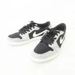 ナイキ NIKE 美品 箱付き 替え紐付き タグあり AIR JORDAN 1 RETRO LOW OG BLACK CEMENT スニーカー CZ0790-001 US10.5 28.5㎝ グレー