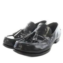 ボッテガヴェネタ BOTTEGA VENETA ローファー モカシン タッセル レザー 42 黒 ブラック /AN5 ☆AA★のサムネイル