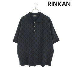 ディオール サイズ:XXL  393M834AT692 CDダイヤモンドニット半袖ポロシャツ 中古 BS99 ディオール 393M834AT692 CDダイヤモンドニット半袖ポロシャツ メンズ