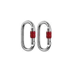 CAMPSTORS登山用 カラビナ 25KN クライミングカラビナ ハードスチール アルミカラビナ レスキュー 登山用具 操作簡単 超軽量 2セット