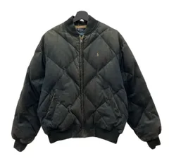 ラルフローレン RalphLauren 90s 90年代 キルティング ダウンジャケット ブルゾン スカイライナー ポニー フェード 黒 ジャケット ロゴ ブラック Mサイズ 104MT-2374