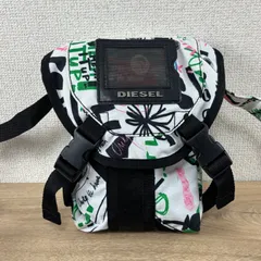 DIESEL ディーゼル ショルダーバッグ 総柄 グラフィック ロゴ ホワイト ブラック メンズ レディース