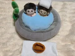 5cm 10cm ぬい ぬいぐるみ 服 収納ボックス ジップ 温泉 セット (ぬいぐるみ なし)