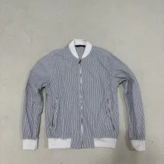 (実寸確認) ザラ マン ストライプ ブルゾン ジャケット 1216-2