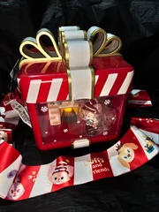 リーナベル クリスマス プレゼントボックス型 ポップコーンバケット ライト付き　未開封