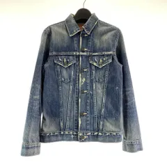 【中古】08年製 LEVI'S デニムジャケット USED加工品 サイズS インディゴ 70505-0049 リーバイス[17]