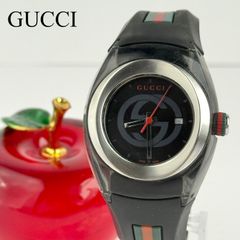 稼働/保証書付】GUCCI 腕時計 シンク ラバー シェリーライン ボーイズ