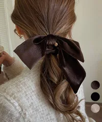 リボン付きシュシュ ヘアゴム