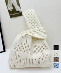 ハンドバッグ ハート柄鞄 マルシェバッグ