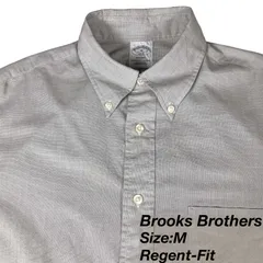 【M】Brooks Brothers ポロカラーシャツ M / Regent Fit / Cotton100% / Grey メンズ