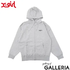 エックスガール パーカー レディース ジップ薄手 X-girl 秋 冬 大きめ ブランド ジップアップ スウェットパーカ 綿 フーディー ストリート トップス FACE BOX PATCH ZIP UP SWEAT HOODIE 105253012005