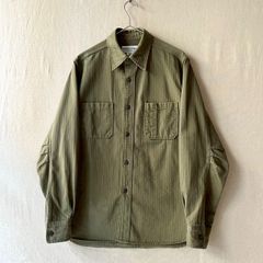 SASSAFRAS ヘリンボーン ワークシャツ カーキ 日本製 - メルカリ