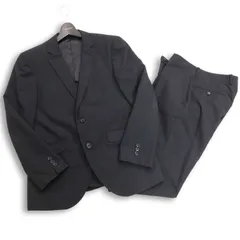 TAKA:Q タカキュー 通年 背抜き★ セットアップ スーツ Sz.Y5　メンズ 黒 無地 ビジネス フォーマルにも