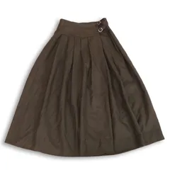 O'NEIL of DUBLIN オニールオブダブリン 秋冬★ ウール100% ラップ プリーツ ロング 巻き スカート Sz.36 レディース