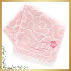 MARY QUANT (マリークヮント) タオルハンカチ レディース (ブルー / 約25cm) ハンカチタオル ハンドタオル 婦人 192005-1202-02 (ピンク) 1