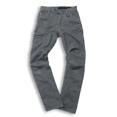 FieldCore フィールドコア ワークマン 秋冬 ストレッチ 裏起毛★ ストライプ スリム カーゴ ワーク パンツ 防寒 Sz.M メンズ