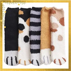 モコモコ靴下 レディース ルームソックス 冬 厚手 女性 暖かい靴下 あったか 可愛い 動物柄ソックス レディース 防寒 クルー丈 部屋着 室内 睡眠 冷え取り対策 秋冬 5足セット 0