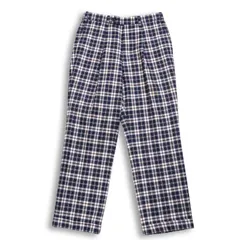 NEWYORKER ニューヨーカー 通年 ウール100％★ チェック スラックス パンツ Sz.76 メンズ 紺 ネイビーのサムネイル