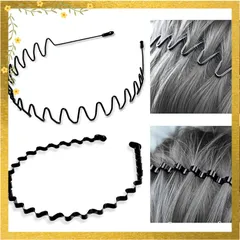 【痛くなりにくい】カチューシャ メンズ レディース しっかりホールド 2本セット 軽量 滑り止め付 防錆メッキ加工 フリーサイズ 調整可能 コームタイプ ヘアバンド メンズカチューシャ 黒 シンプル 前髪 ヘアアレンジ用コーム