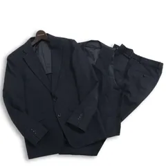SUIT SELECT スーツセレクト 秋冬 ストレッチ★ 3ピース 4S スーツ ジャケット ベスト スラックス Sz.A5 メンズ 紺 ネイビー