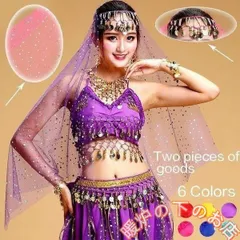 ベリーダンスベール フラダンス アラジン アクセサリー ベリーダンス衣装 アラジンダンス オリエンタルダンス スパンコール 髪飾り ベール39678